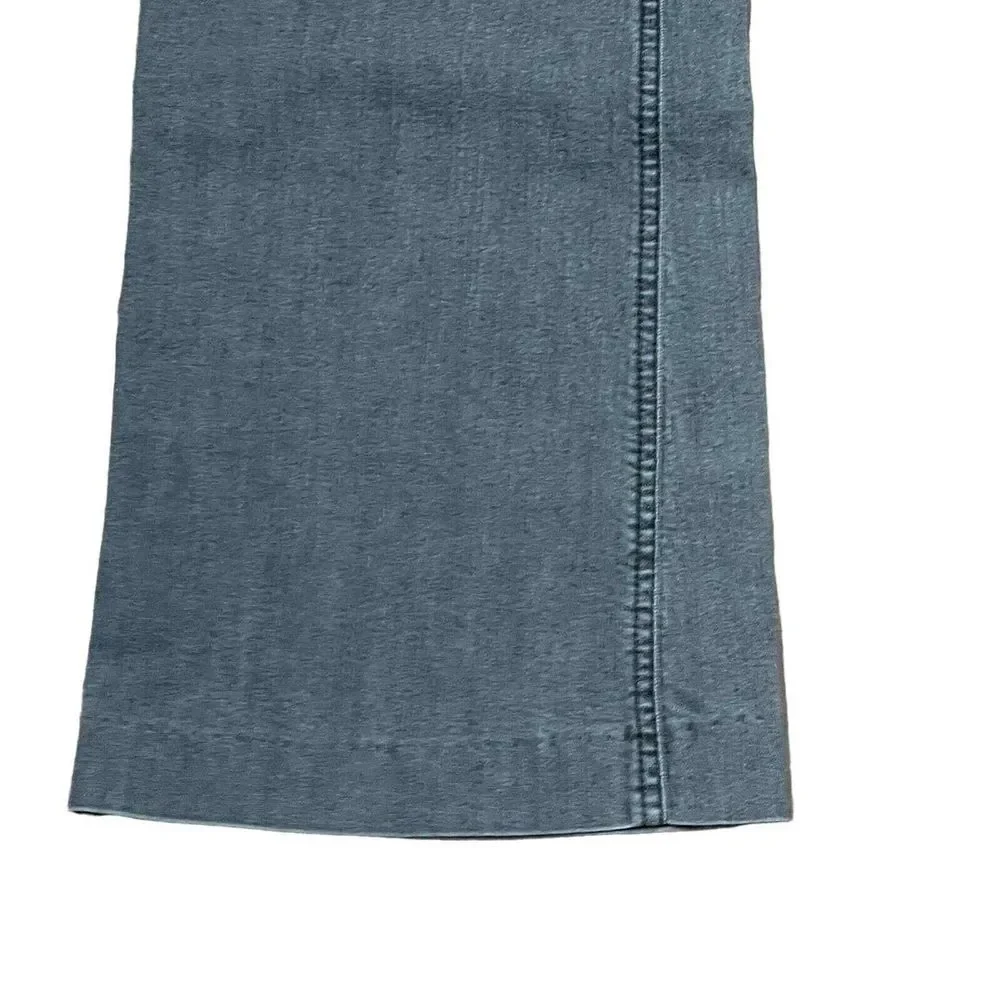 Chico's Crop Jeans Size 0.5 Regular Gray‎ Bootcut Stretch Blend Womens 30X28